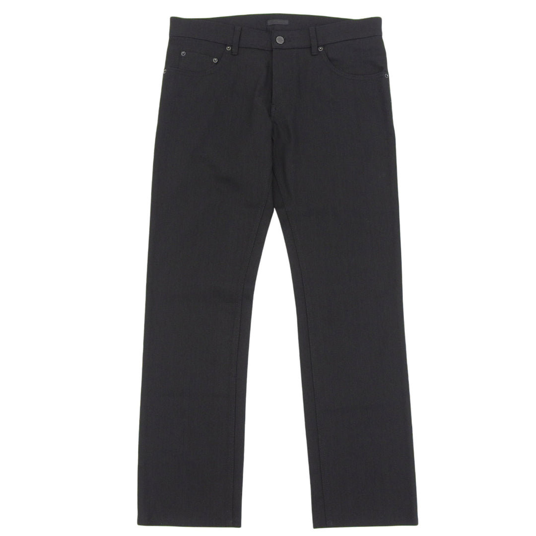 Pristine PRADA Denim pants Cotton pants with logo patch. black mens 33