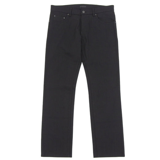 Pristine PRADA Denim pants Cotton pants with logo patch. black mens 33
