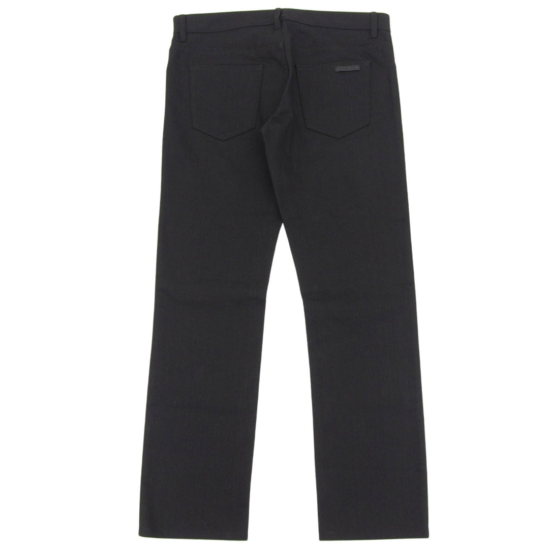 Pristine PRADA Denim pants Cotton pants with logo patch. black mens 33
