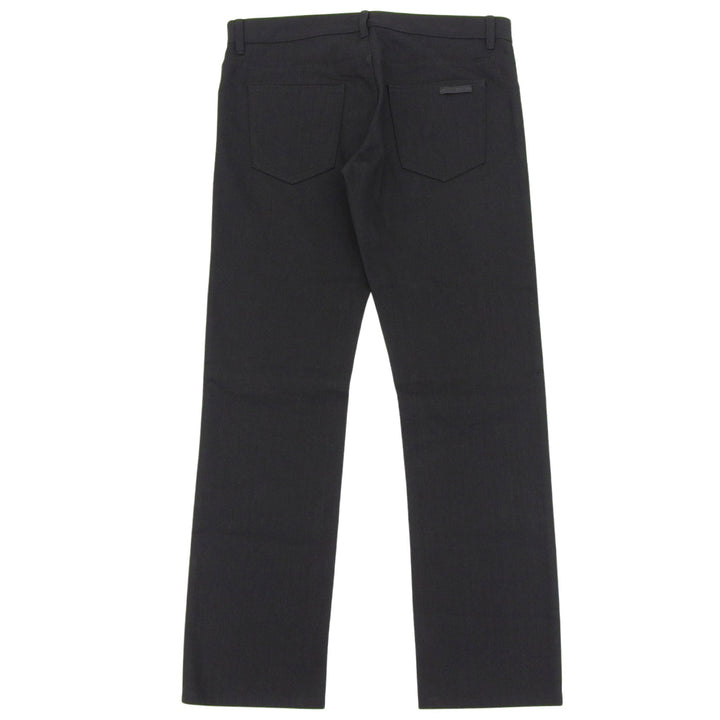 Pristine PRADA Denim pants Cotton pants with logo patch. black mens 33