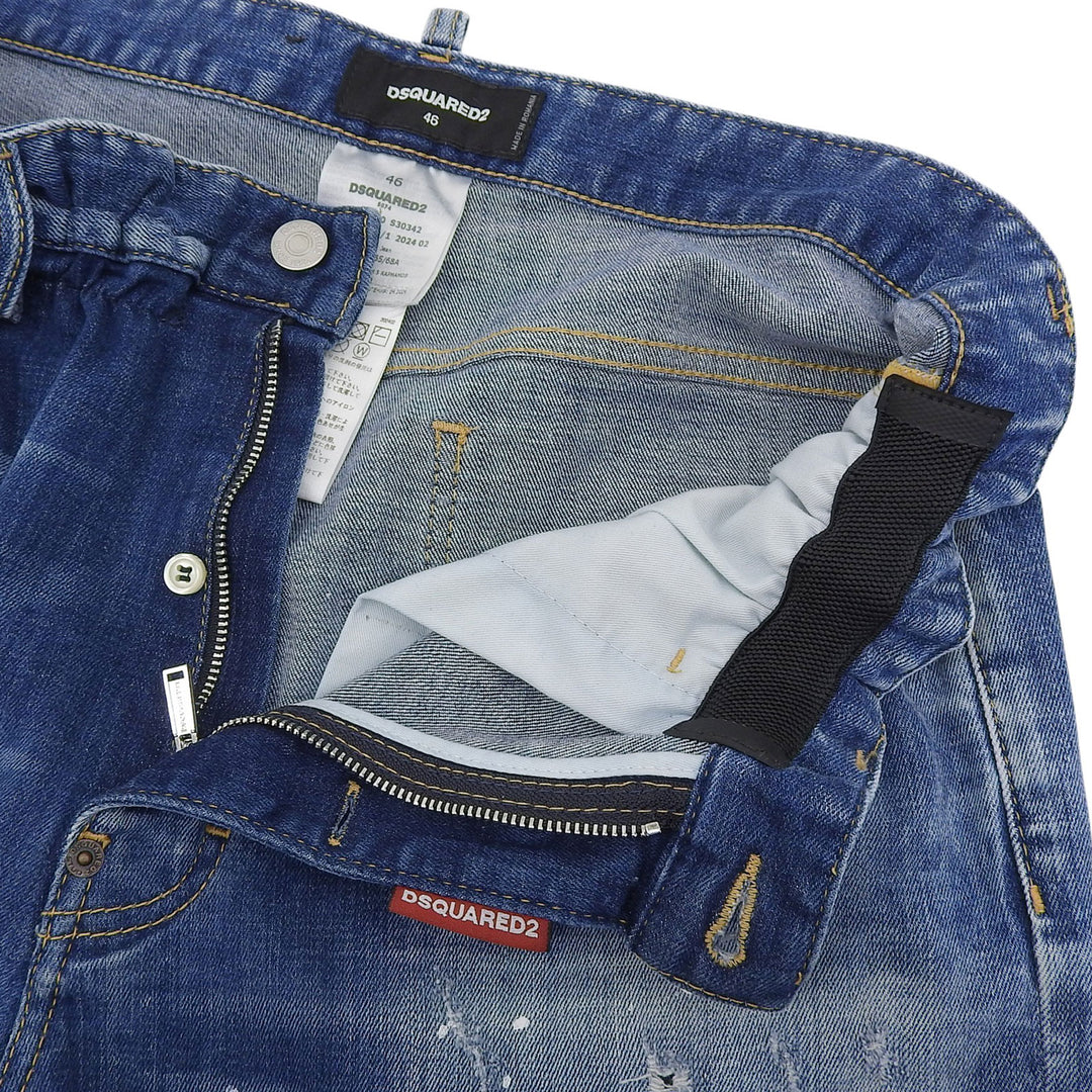 Great DSQUARED2 Denim pants BIG BROTHER JEAN Indigo cotton mens 46 S74LB1550