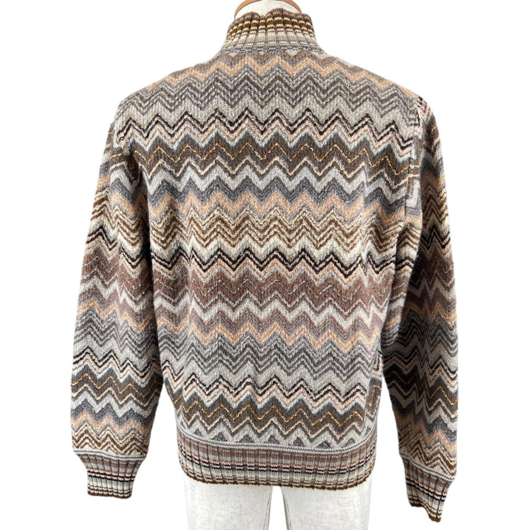 Great Missoni Jacket Zip-up high-neck knit Multi mohair mens IT 48