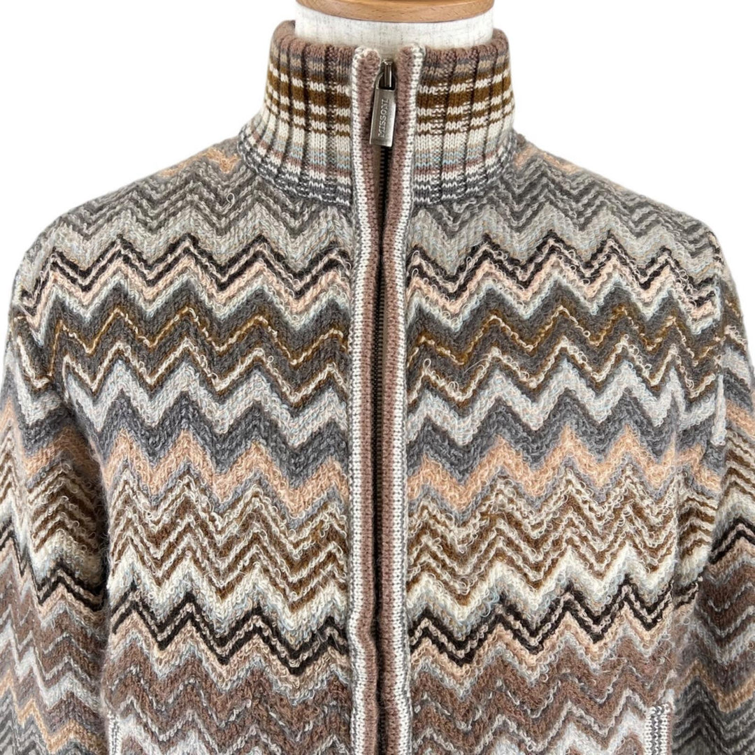 Great Missoni Jacket Zip-up high-neck knit Multi mohair mens IT 48