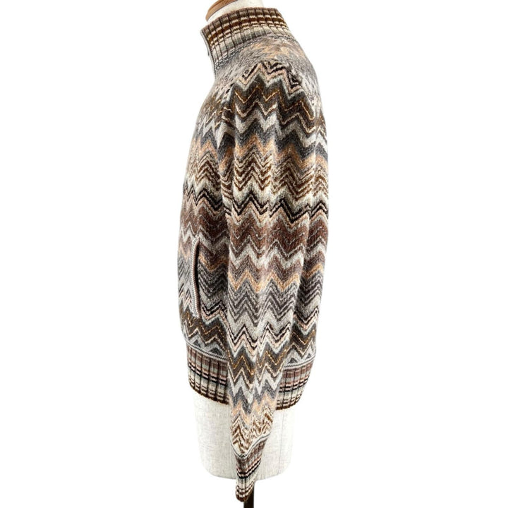 Great Missoni Jacket Zip-up high-neck knit Multi mohair mens IT 48