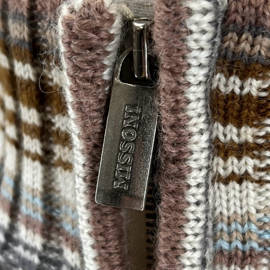 Great Missoni Jacket Zip-up high-neck knit Multi mohair mens IT 48
