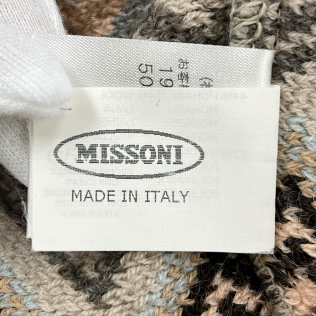 Great Missoni Jacket Zip-up high-neck knit Multi mohair mens IT 48
