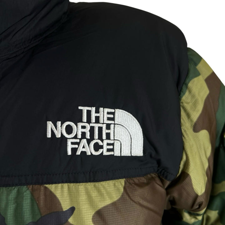 Pristine THE NORTH FACE Down jacket Novelty Nuptse Jacket Camouflage S ND91632