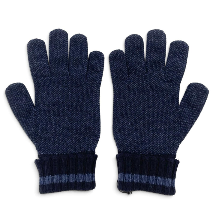 Pristine GUCCI gloves GG Jacquard Knit Gloves Navy cashmere mens M 770386