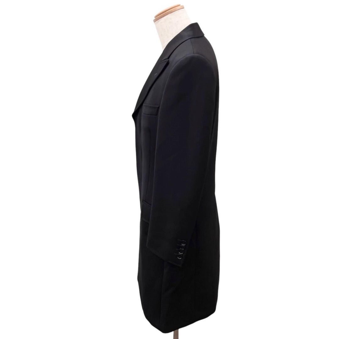 Great DOLCE&GABBANA coat Peaked Label black Virgin wool 44