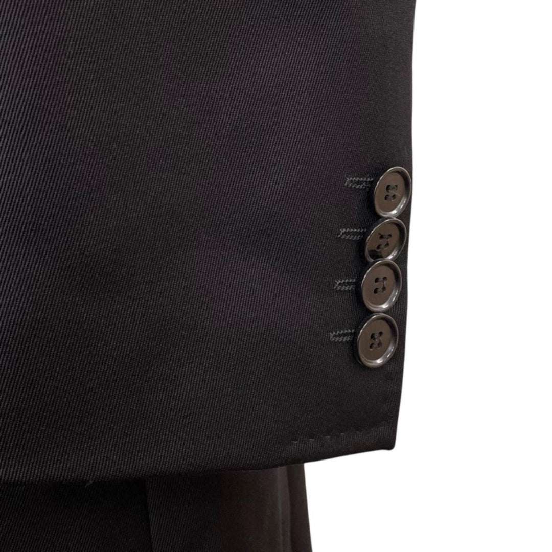 Great DOLCE&GABBANA coat Peaked Label black Virgin wool 44