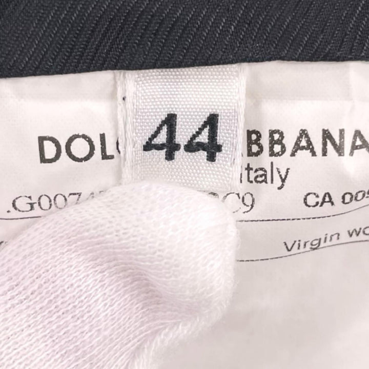 Great DOLCE&GABBANA coat Peaked Label black Virgin wool 44
