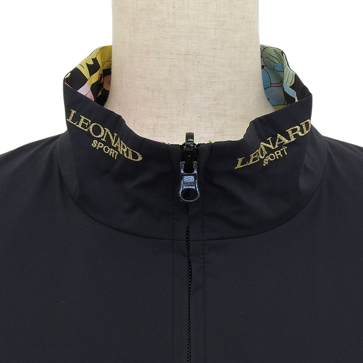 Great LEONARD SPORT Best Reversible floral pattern black polyester Women 44