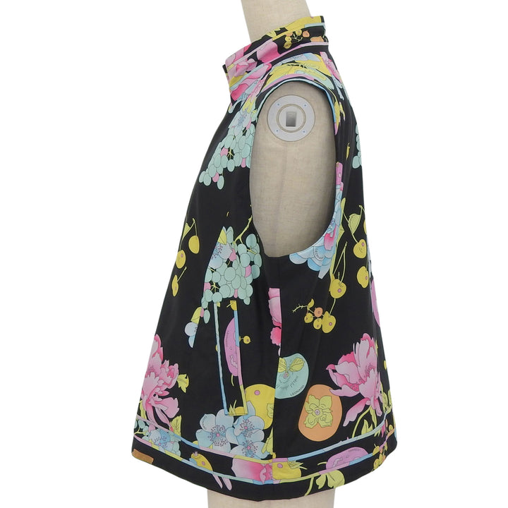 Great LEONARD SPORT Best Reversible floral pattern black polyester Women 44
