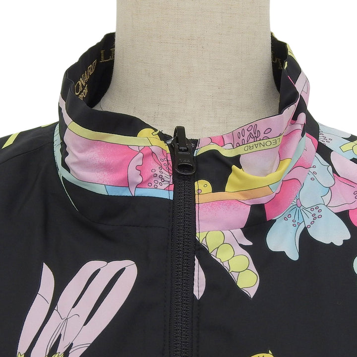 Great LEONARD SPORT Best Reversible floral pattern black polyester Women 44