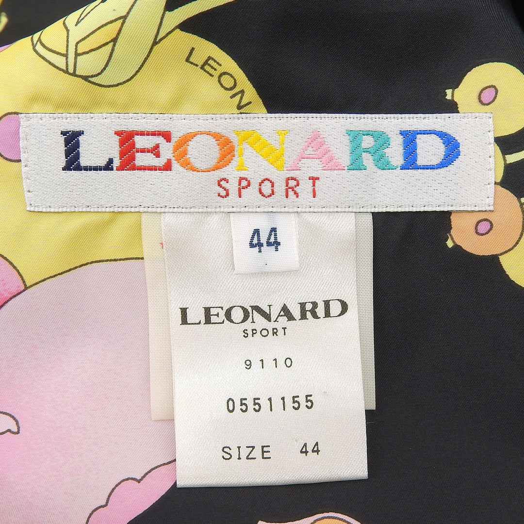 Great LEONARD SPORT Best Reversible floral pattern black polyester Women 44