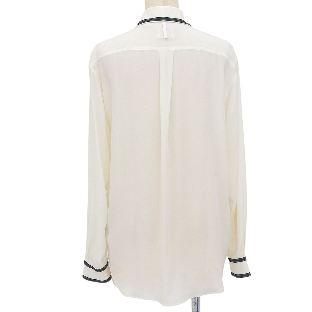 Excellent BURBERRY Long sleeve shirt off white silk Women 36 8042483