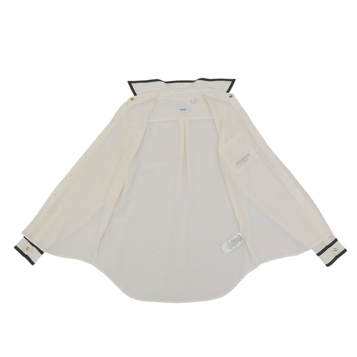 Excellent BURBERRY Long sleeve shirt off white silk Women 36 8042483