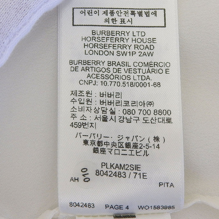 Excellent BURBERRY Long sleeve shirt off white silk Women 36 8042483