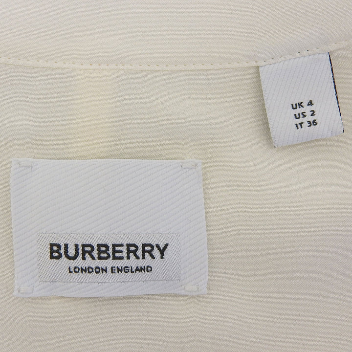 Excellent BURBERRY Long sleeve shirt off white silk Women 36 8042483