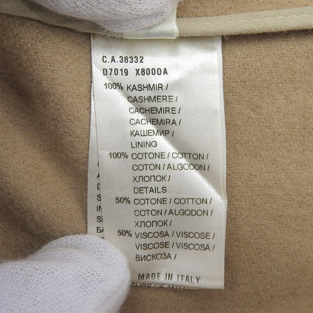 Great Agnona Jacket Stand collar Zip up light brown cashmere Women 40