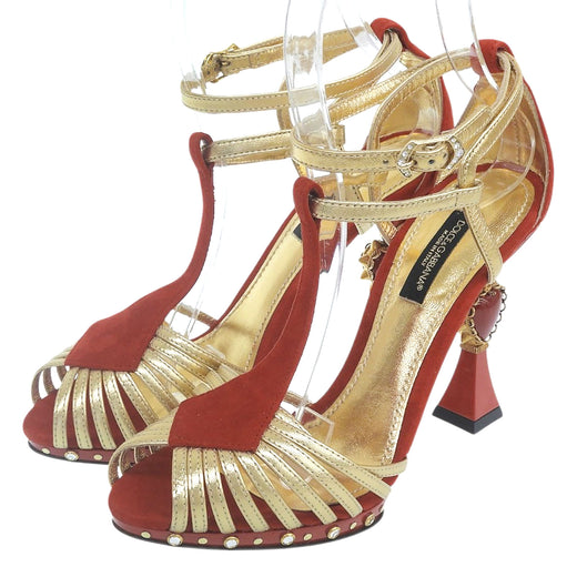 Excellent DOLCE&GABBANA pumps Red leather Women 35.5