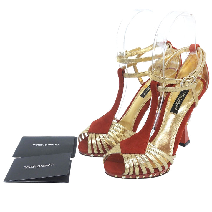 Excellent DOLCE&GABBANA pumps Red leather Women 35.5