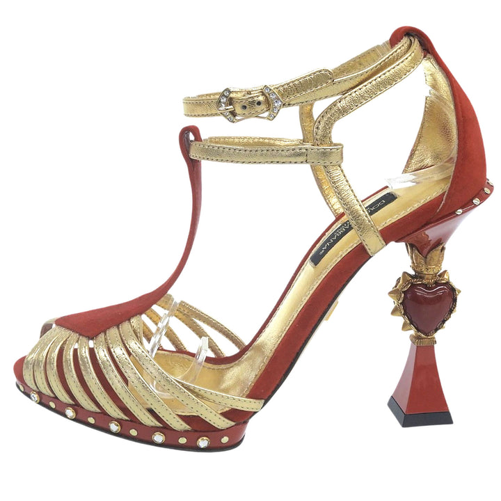 Excellent DOLCE&GABBANA pumps Red leather Women 35.5