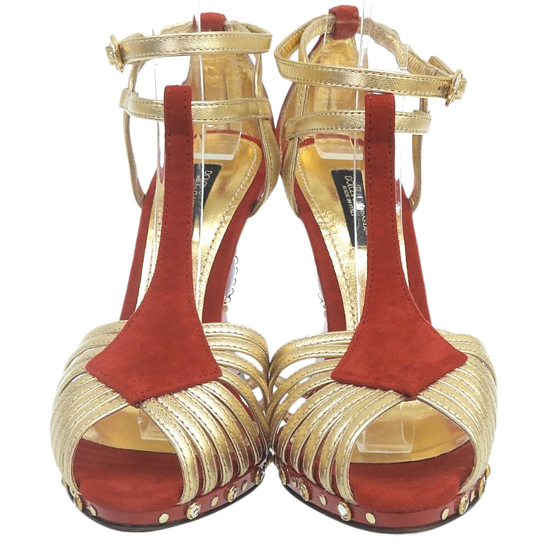 Excellent DOLCE&GABBANA pumps Red leather Women 35.5