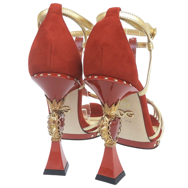 Excellent DOLCE&GABBANA pumps Red leather Women 35.5