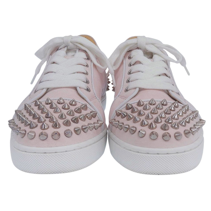 Great Christian Louboutin Low cut sneakers Vieira2 pink Nubuck Leather Women 36