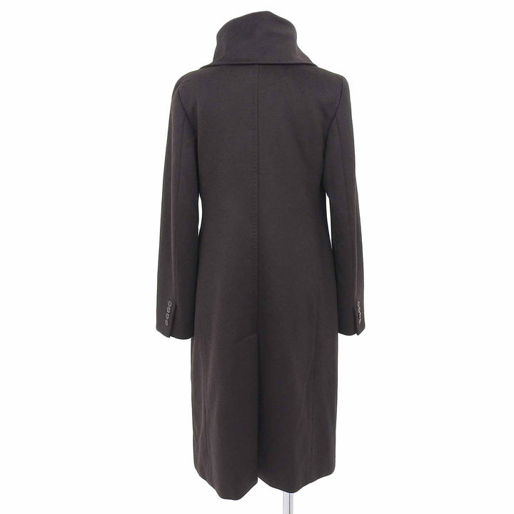 Pristine Max Mara coat Big Collar Long Brown wool Women
