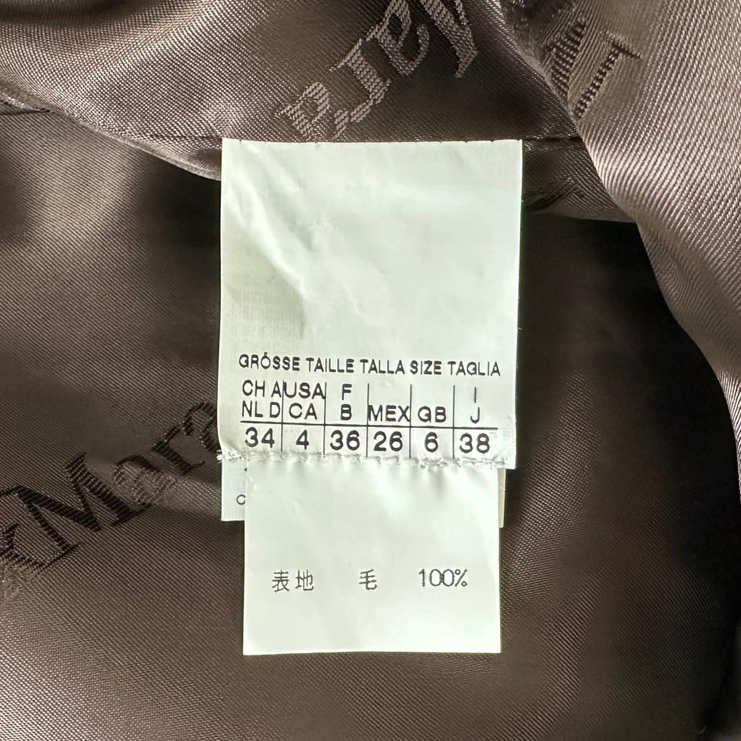 Pristine Max Mara coat Big Collar Long Brown wool Women IT 38