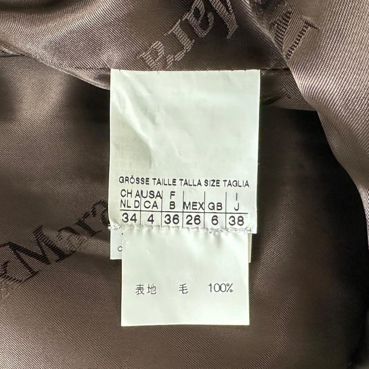 Pristine Max Mara coat Big Collar Long Brown wool Women IT 38
