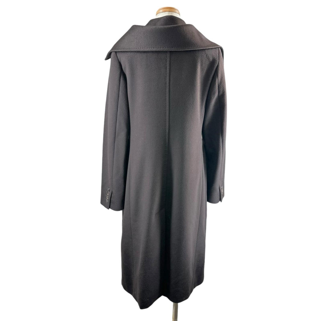 Pristine Max Mara coat Big Collar Long Brown wool Women IT 38