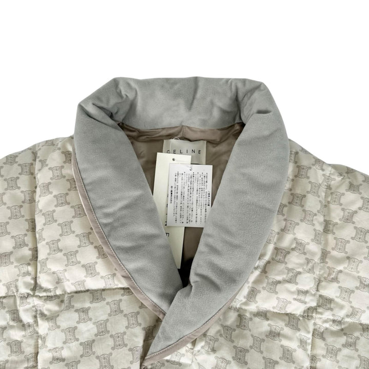 Pristine CELINE Down vest Macadam print sleeper Gurege cotton Women