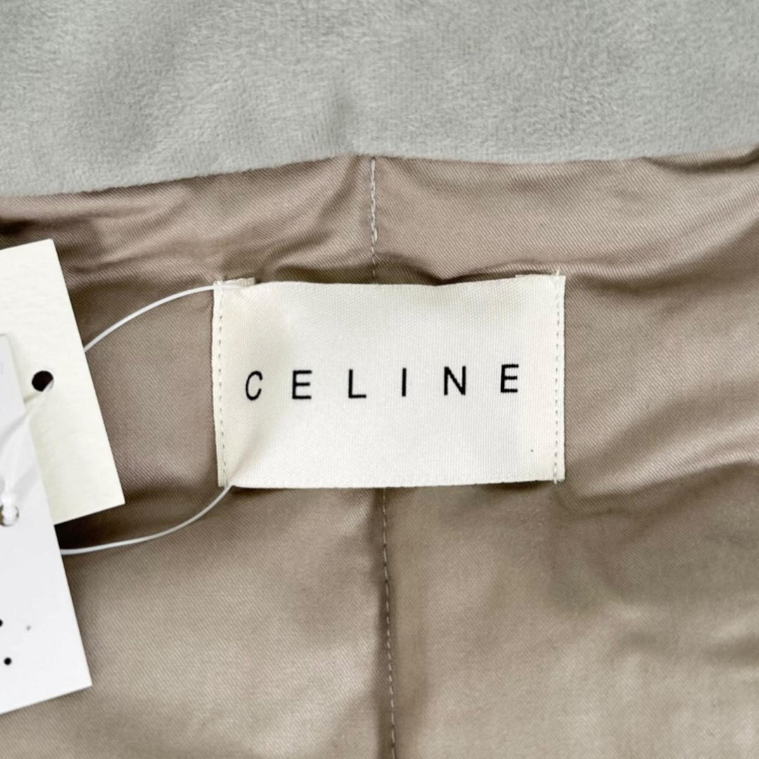 Pristine CELINE Down vest Macadam print sleeper Gurege cotton Women