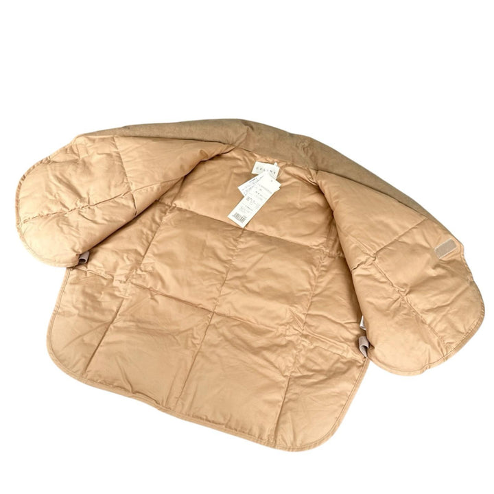 Pristine CELINE Down vest Macadam Pattern Quilted Sleeper Brown cotton Women