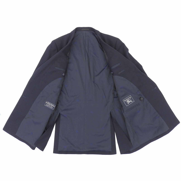 Great Burberrys Jacket Gold logo button double-breasted blazer Navy wool mens