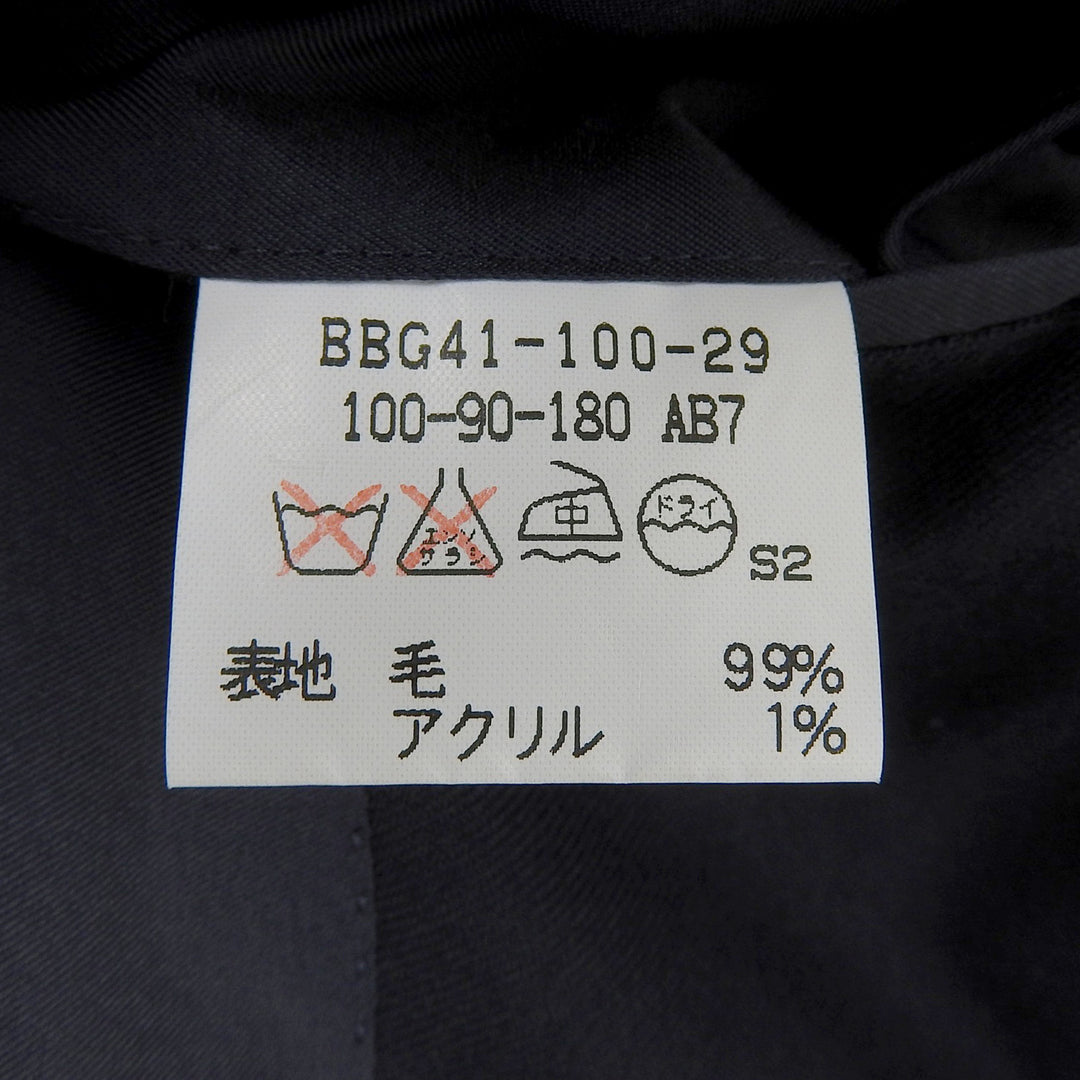 Great Burberrys Jacket Gold logo button double-breasted blazer Navy wool mens