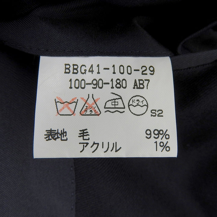 Great Burberrys Jacket Gold logo button double-breasted blazer Navy wool mens