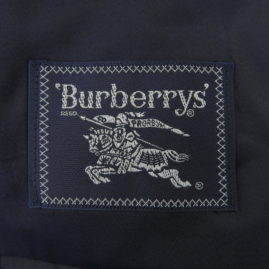 Great Burberrys Jacket Gold logo button double-breasted blazer Navy wool mens