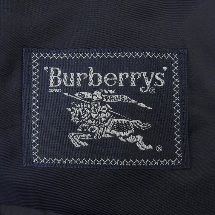 Great Burberrys Jacket Gold logo button double-breasted blazer Navy wool mens