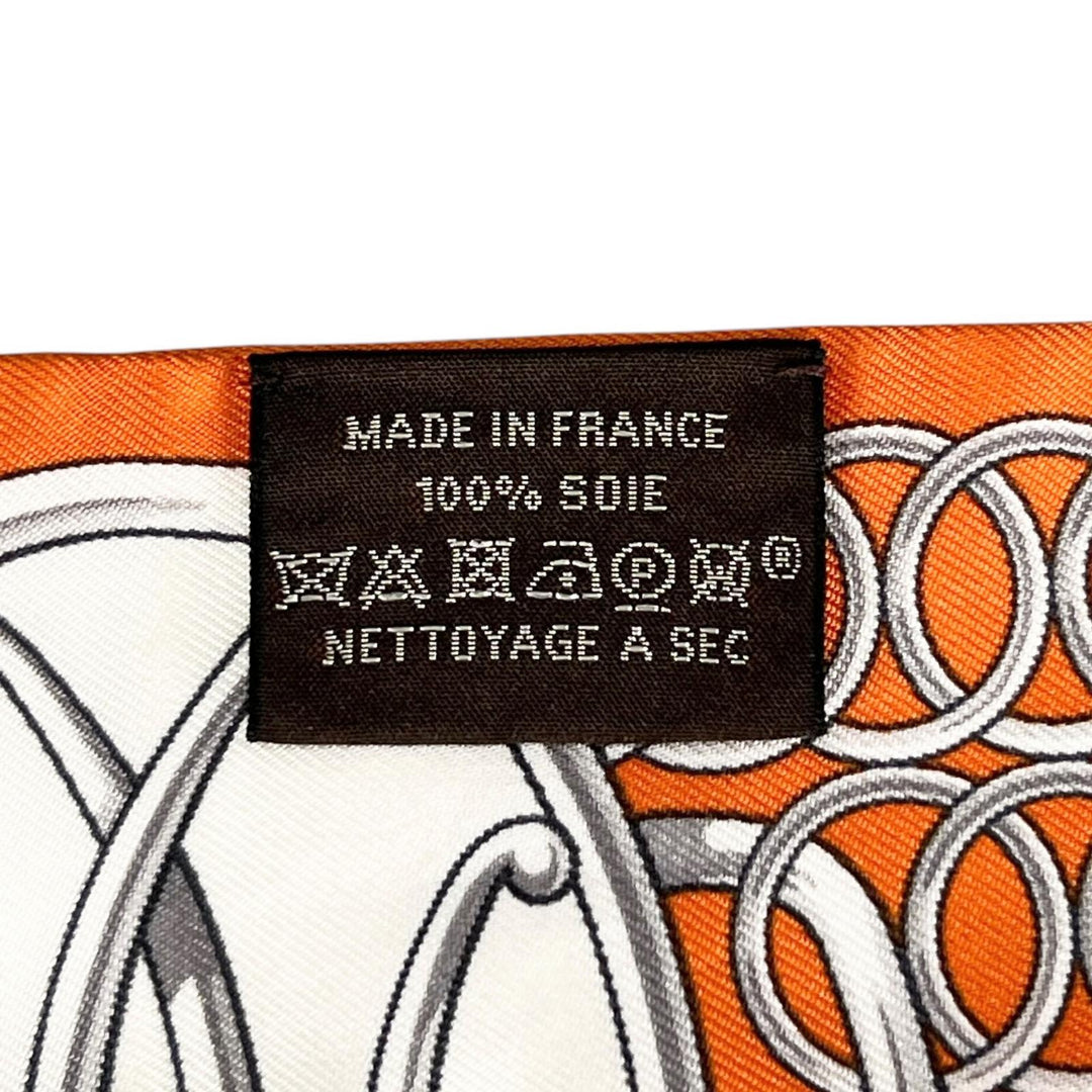 Excellent HERMES scarf Lift Profile Twilly multicolor silk Women
