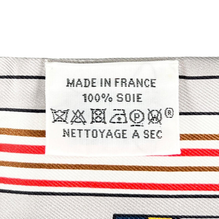 Excellent HERMES scarf Les Chiens Parisiens Parisian Dogs Twilly silk Women