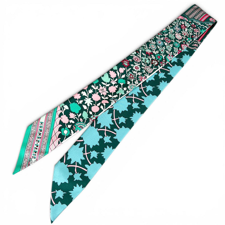 Excellent HERMES scarf Tapis Persans Persian Carpet Twilly multicolor silk Women
