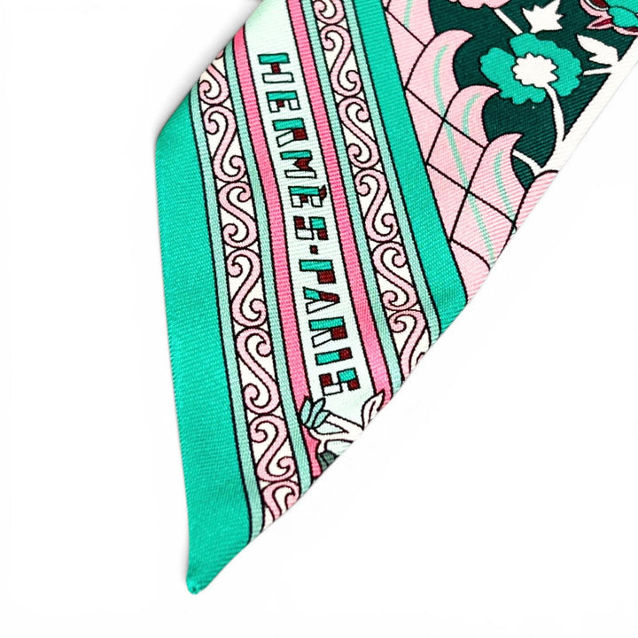 Excellent HERMES scarf Tapis Persans Persian Carpet Twilly multicolor silk Women