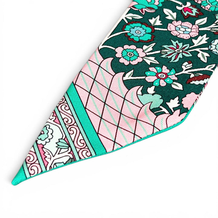 Excellent HERMES scarf Tapis Persans Persian Carpet Twilly multicolor silk Women