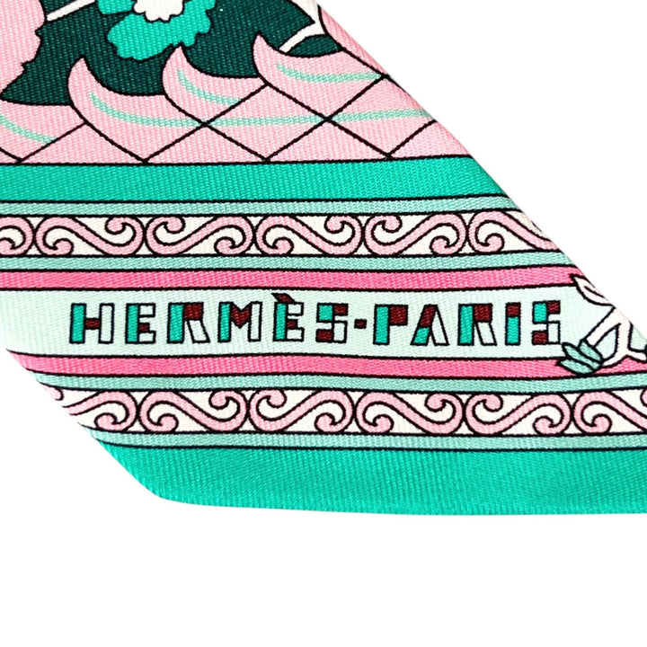 Excellent HERMES scarf Tapis Persans Persian Carpet Twilly multicolor silk Women