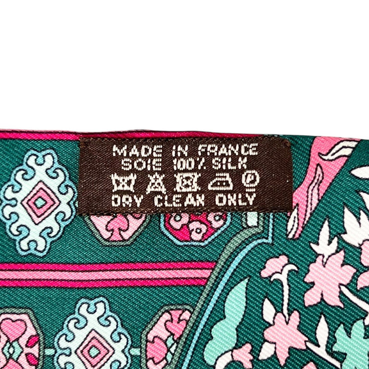 Excellent HERMES scarf Tapis Persans Persian Carpet Twilly multicolor silk Women