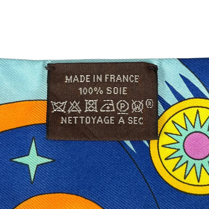 Excellent HERMES scarf La Source de Pegase Twilly multicolor silk Women